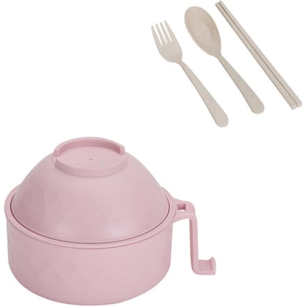 Noedelkom Student Bamboevezel Ramen Kom Set Afdruipen Ramen Kookkom Eetzaal Servies Kit white