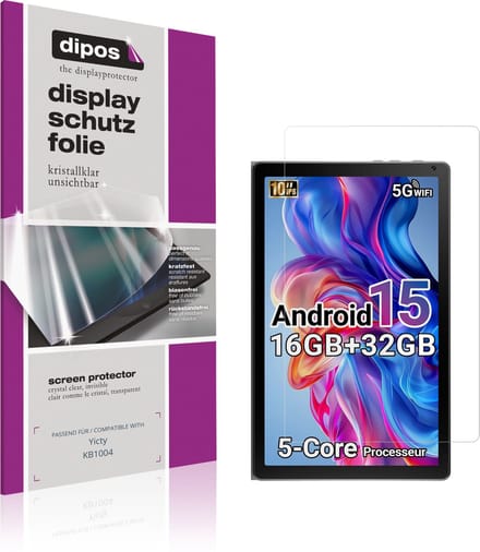 dipos – 2x Beschermfolie geschikt voor Yicty KB1004 | Krasbestendige & heldere Screenprotector Ultra-Thin