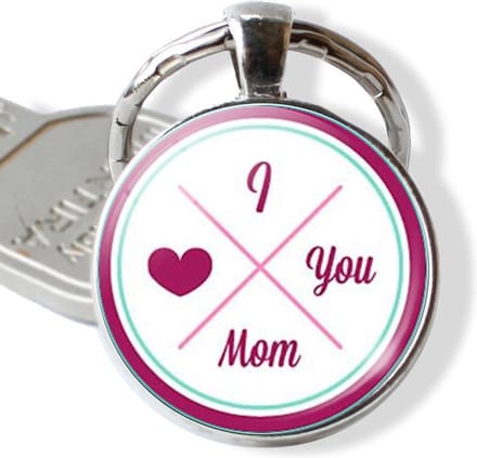 Sleutelhanger moeder | I love you mom | kado moederdag