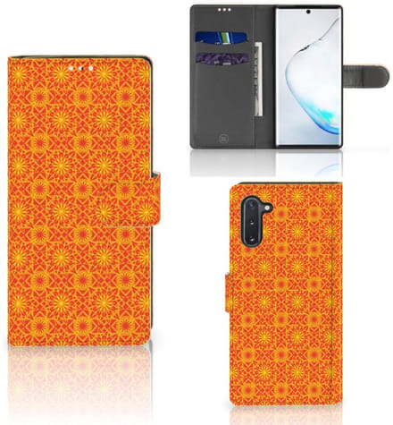 Samsung Galaxy Note 10 Telefoon Hoesje Batik Oranje
