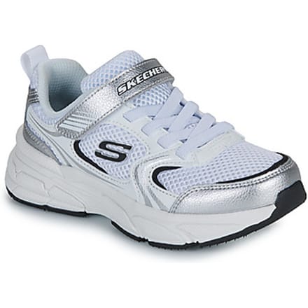 Skechers RETRO-GRAPH Meisjes Veterschoenen - Wit / Zilver