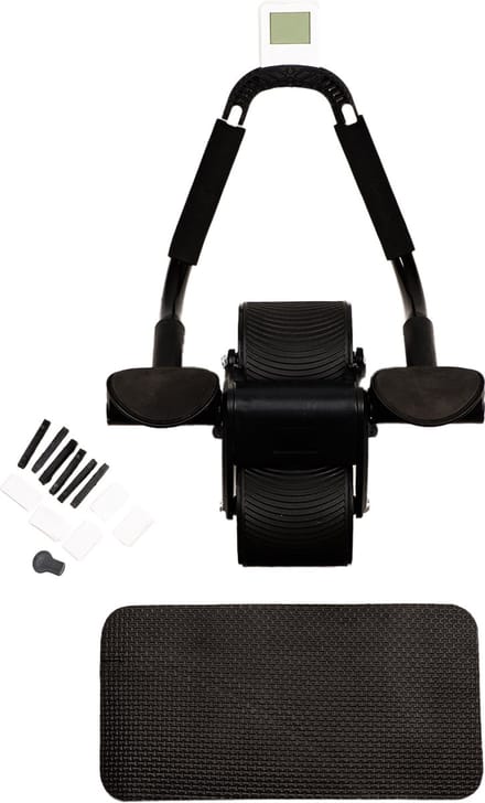 YUGN Ab Roller Dubbel Wiel - Buikspiertrainer Core Trainer - Inclusief Kniemat