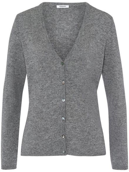 Vest scheerwol en kasjmier Van Peter Hahn grijs