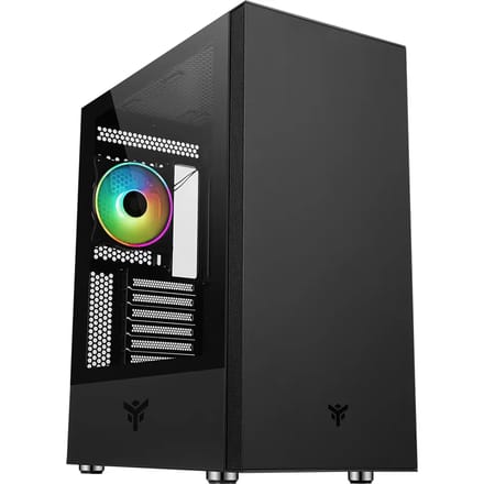 atx medium tower pc-behuizing met glazen paneel ITek Vertibra S210 RGB