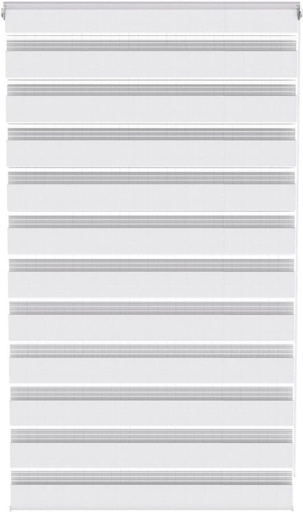 ACXIN Zebra Rollo Klemmfix - Zonder Boren - Lichtdoorlatend en Verduisterend - 90x150cm Wit