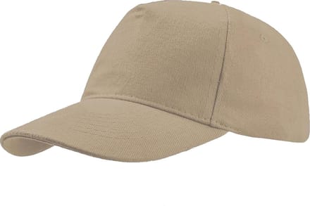 Atlantis Liberty Five Buckle Heavy Brush Cotton 5 Panel Cap (Khaki)