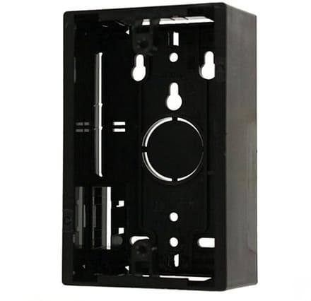 Backbox voor opbouwmontage, enkelbende, zwart, 4,8 cm