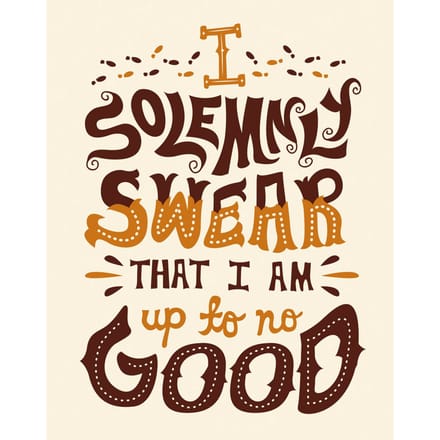 Harry Potter 'I Solemnly Swear' Art Print