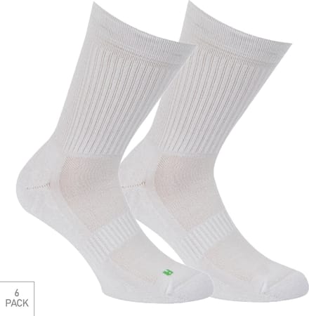 Boru Bamboo - 6-Pack - Sportsokken - Bamboe - Antibacterieel - Heren / Dames - wit - 35-38 - 2330