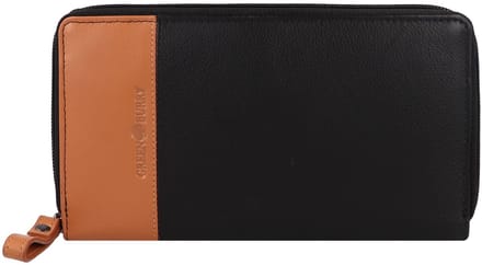 Greenburry Nappa Portemonnee RFID-bescherming Leer 19.5 cm - Dames - Horizontaal - black-tan