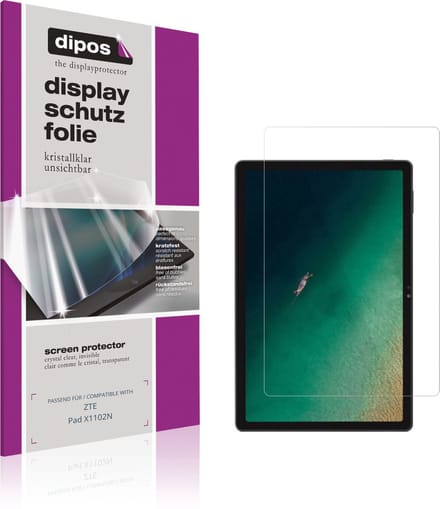 dipos – 2x Beschermfolie geschikt voor ZTE Pad X1102N | Krasbestendige & heldere Screenprotector Ultra-Thin