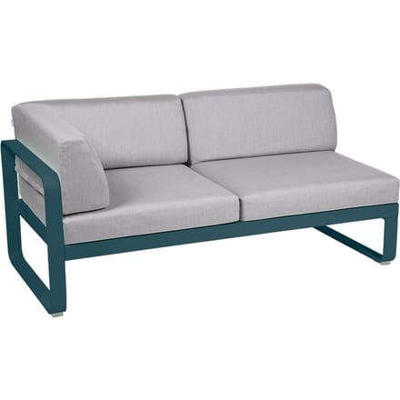 Fermob BELLEVIE hoekmodule links - 21 acapulcoblauw - 79 Flanelgrijs