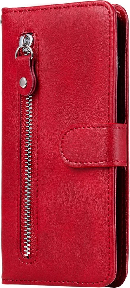 Hoesje geschikt voor Samsung Galaxy A55 - Bookcase - Pasjeshouder - Portemonnee - Rits - Kunstleer - Rood