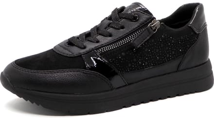 Jana Dames Sneaker - 23764-001 Zwart - Wijdte H - Maat 37
