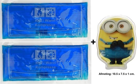 Cold/Hotpack - 29 x 12 cm - 2 stuks + Minion mini Coldpack!!