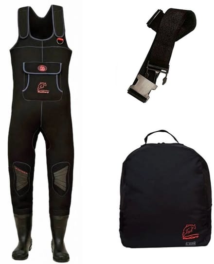 Behr Neoprene Waders Red Carp Size 41/42 + Bag + Belt - Waadpak