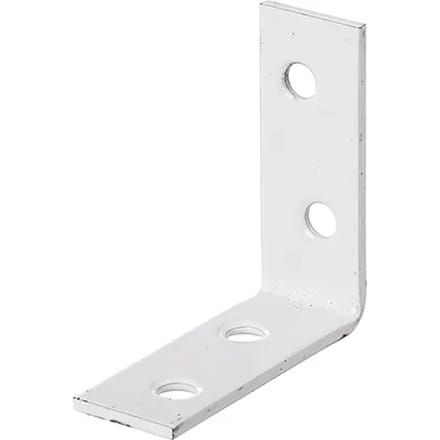 Alberts Hoekanker - Wit Geplastificeerd Staal - 40x40x15mm - 12 Stuks