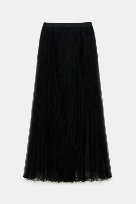 Touché Privé - Geplooide organza rok - Zwart - Dames