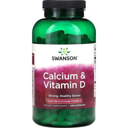 Calcium & Vitamine D, 240 Capsules