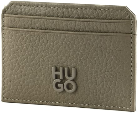 HUGO Leren Kaarthouder Nesh Cardcase Taupe
