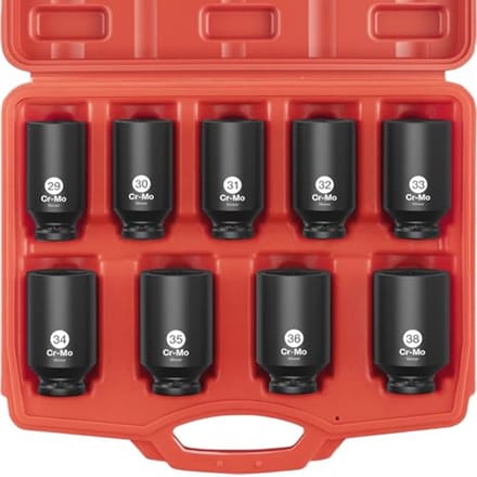 9-delige 1/2 inch Impact Socket Set 29-38MM
