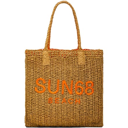 Sun68 Beach - Big Bag Rafia 1864 Zand/oranje X33208