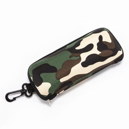 Brillenkoker Legerprint - Groen Army - Ritssluiting Brillenhouder - 16.8*6.8 cm