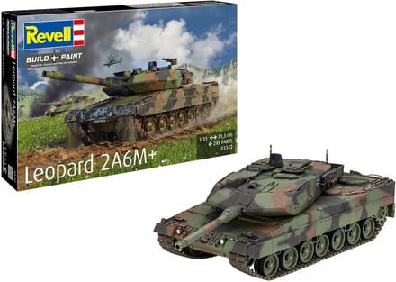 Revell Modelbouwpakket Militaire voertuigen - 03342 Tank Leopard 2 A6M+ Plastic - 1:35 - Modelbouw