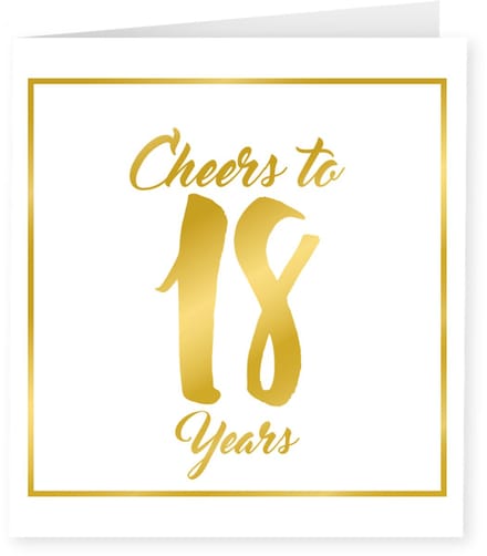 Gold white cards - 18 years