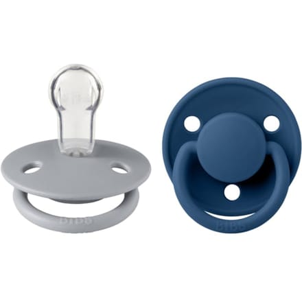 BIBS De Lux Silicone Onesize Cloud/Steel Blue 2 st