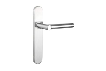 Lavuzo deurkruk Grosetto RVS met afgerond schild | Per set | Deurklink met schild