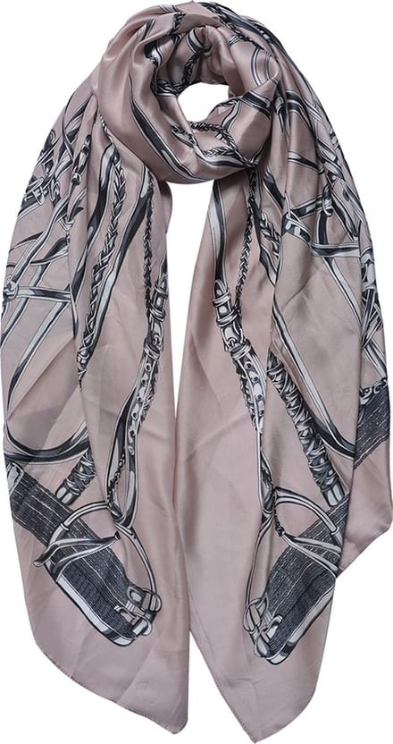 Juleeze Sjaal Dames Print 90x180 cm Bruin Synthetisch