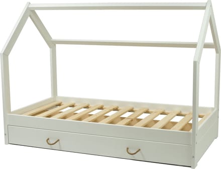 Huisbed - 80x160 cm - met 1 bedlade - wit