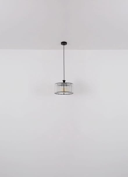 Globo - hanglamp - JORDANA - zwart - glas - Ø 31cm - E27 - 15742H