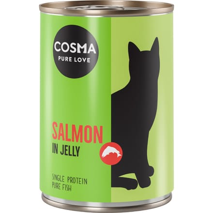 6x400g Zalm in Gelei Cosma Original Kattenvoer