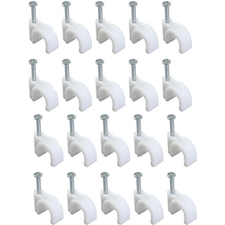 100 STUKS 5mm Stalen Spijker Lijnklem Ronde Kabel Bevestigingsklemmen voor Wandmontage Snoerbeheer