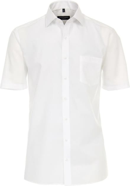 CASA MODA modern fit overhemd - korte mouw - wit - Strijkvriendelijk - Boordmaat: 47 (EU maat: 3XL)