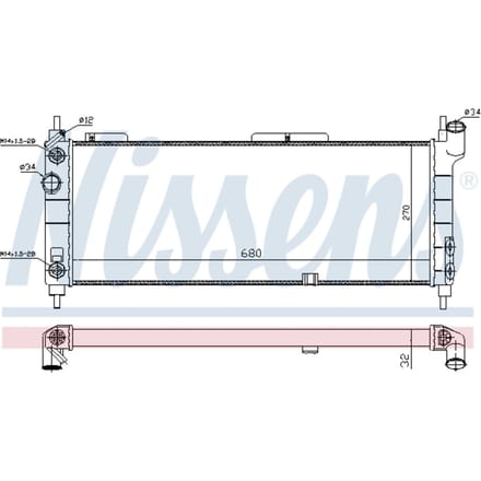 Radiator, motorkoeling NISSENS 632921