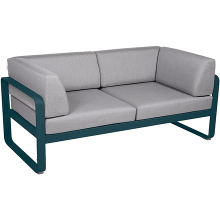 Fermob BELLEVIE club sofa 2 zits - 21 acapulcoblauw - 79 Flanelgrijs