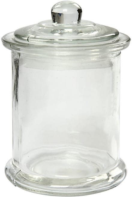 Pot met deksel, H: 14,5 cm, d 8 cm, 10 stuk/ 1 doos
