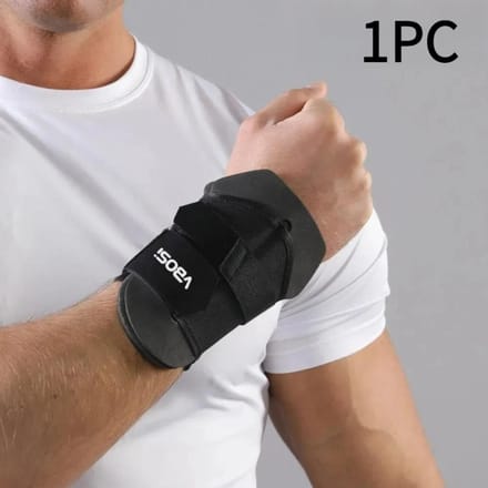 1 Stuk Verdikte Spons Rugby Voetbal Polsband Dubbele Compressie Verstelbare Ondersteuning Wrap Voor Polsbescherming white