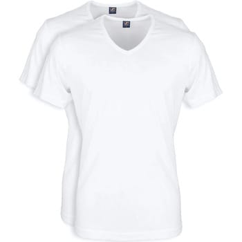 Suitable Vita T-Shirt V-Hals Wit 2-Pack - Maat XXL - Heren - Basic T-shirt - Ondershirt
