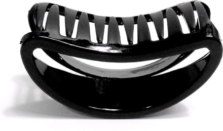 Haarklem open 7 cm zwart