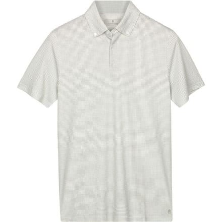 Thomas Maine Polo Allover Fine Pattern Liquid Cotton Button-Down Jade Green / male