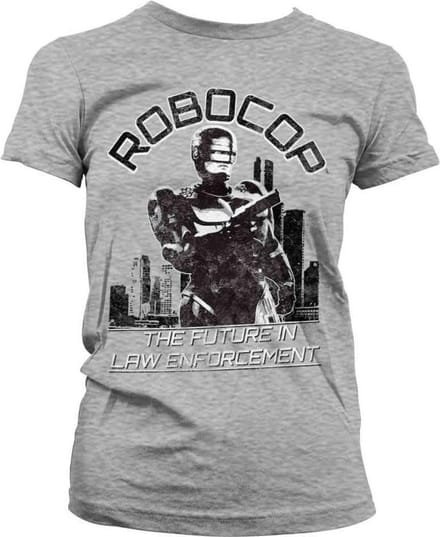 Robocop Dames Tshirt -S- The Future In Law Enforcement Grijs