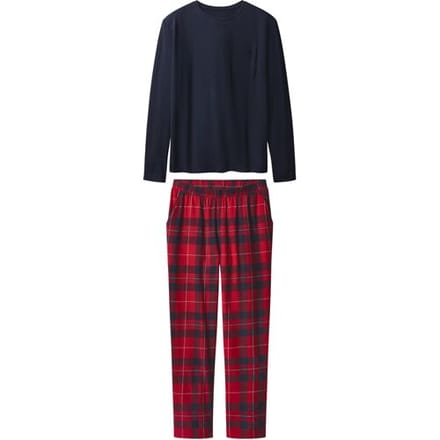 ESMARA Dames pyjama (Navy/rood, XS (32/34))