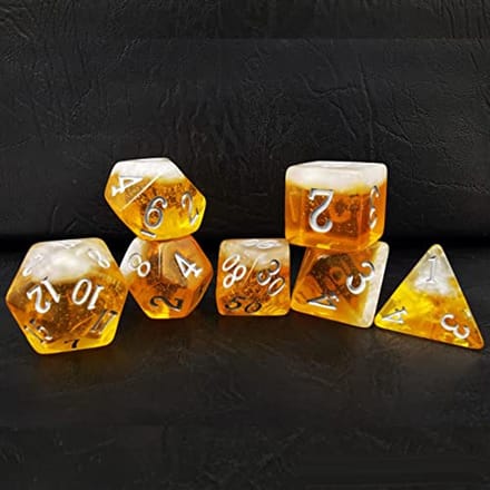 Polyhedral D&D Dobbelstenen Set van 7 Stuks met Bier Thema