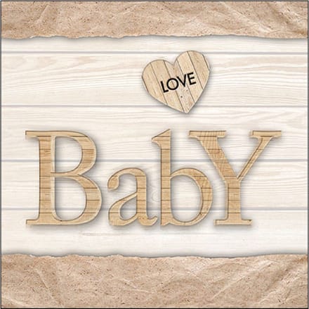 Lunch Servetten Baby love naturel - Ambiente - 33x33 cm
