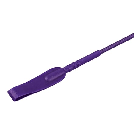 Rimba - Paardrijzweep Met Flapje - 65 cm - Paars