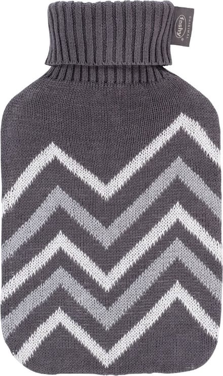 Fashy - ZigZag - Warmtekruik - Grijs met offwhite - 2 liter